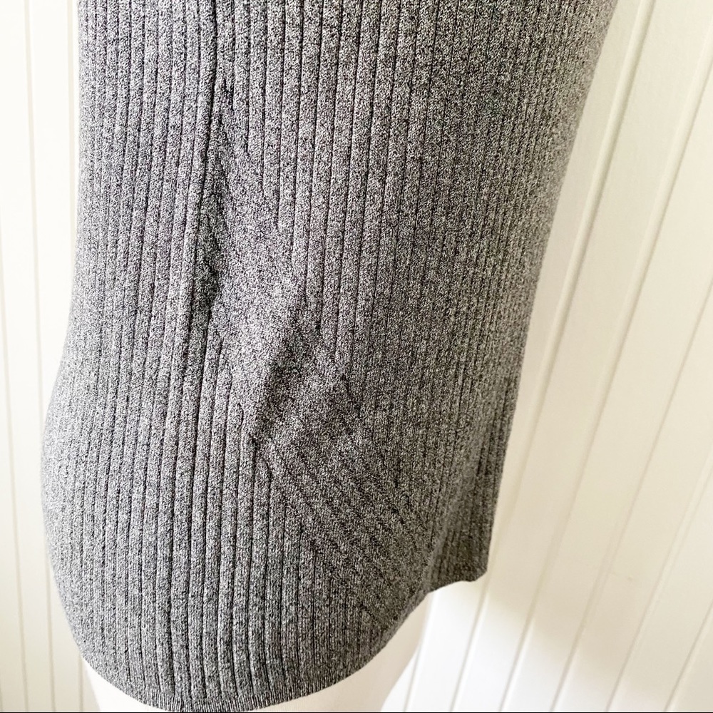 M&S Collection Gray (Grey) Ribbed Long Sleeve Sweater Top - Picture 6 of 8